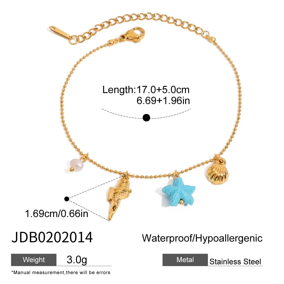 Shells&Starfish Charm Bracelet
