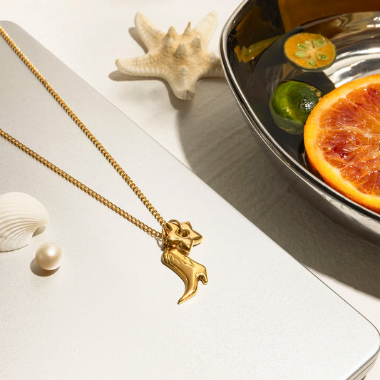 Boots Pentagram Pendant Necklace - Belle Fleur Jewels