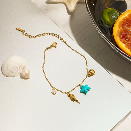 Shells&Starfish Charm Bracelet